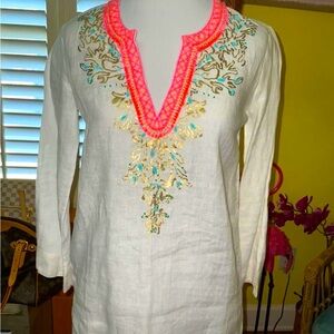 Lilly Pulitzer NWT Amelia Island Linen Tunic $188 Size XXS, XS Gorgeous!!
